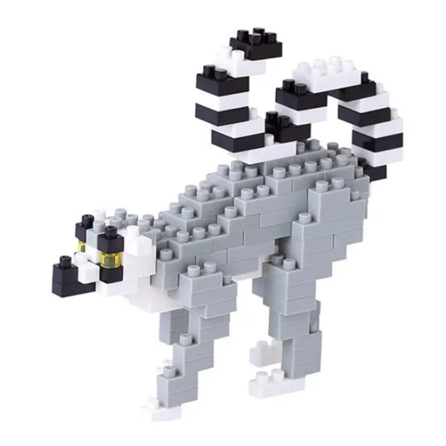 【nanoblock 河田積木】生物系列-馬達加斯加-狐猴(NBC-166)