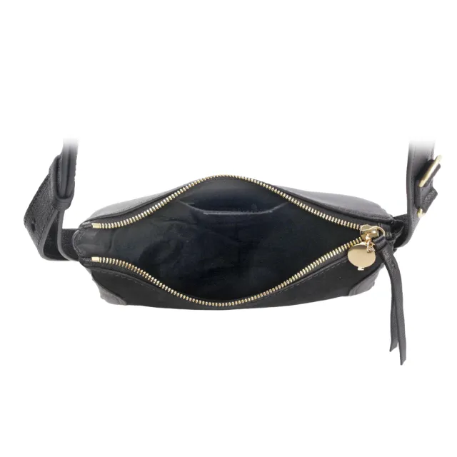 【See by Chloe’】HANA HOBO 牛皮拼麂皮迷你肩背/斜背二用包(黑色)