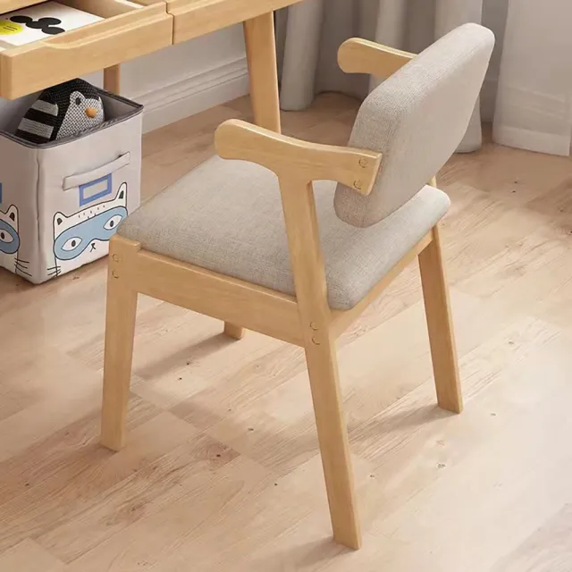【靚白家居】實木 Z 型椅 S312(椅子 書桌椅 餐椅 木頭椅子 實木椅 化妝椅)