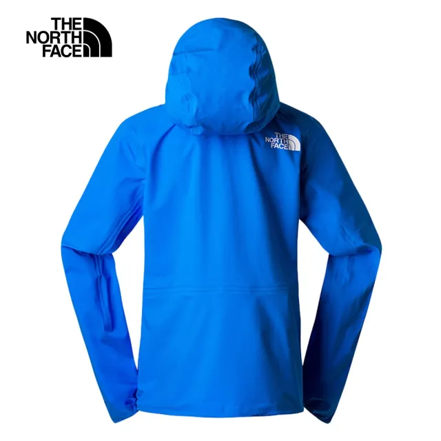 【The North Face 官方旗艦】北面女款藍色FUTURELIGHT防水透氣可打包連帽衝鋒衣｜7ZTXI0K