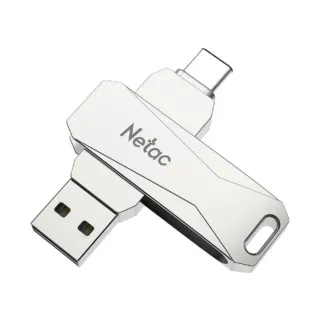 【Netac】128GB 全金屬 TypeC/USB3.0 OTG 雙用隨身碟(台灣公司貨  原廠5年保固)