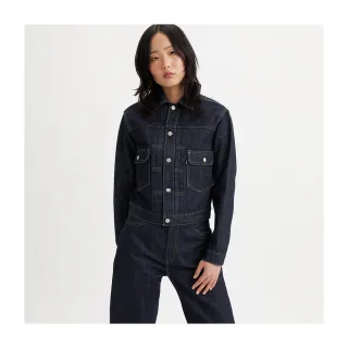 【LEVIS 官方旗艦】MOJ MADE OF JAPAN FABRIC 女款 Type2 寬鬆版牛仔外套 / 原色 熱賣單品 A5884-0000