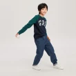 【GAP】男童裝 純棉錐形鬆緊牛仔褲-深藍色(811483)