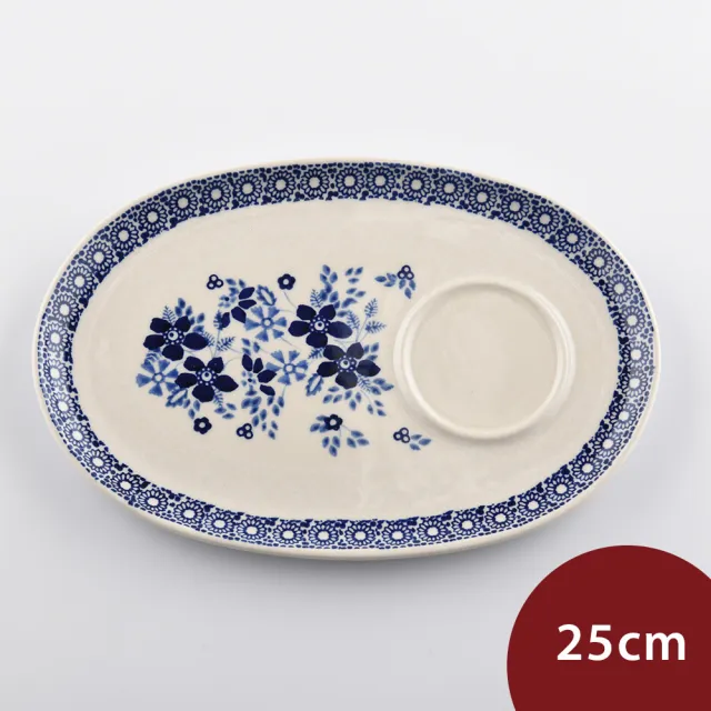 【波蘭陶】波蘭陶 Manufaktura 托盤 25cm 波蘭手工製(蔚藍花語系列)