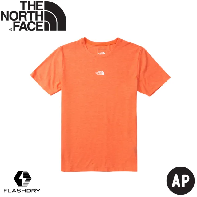 【The North Face】女 排汗透氣短袖T恤 AP《粉橘》5B13/排汗衣(悠遊山水)