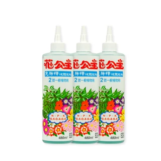 【花公主】一般植物成長用免稀釋液體肥料2號 480ml(三件組)