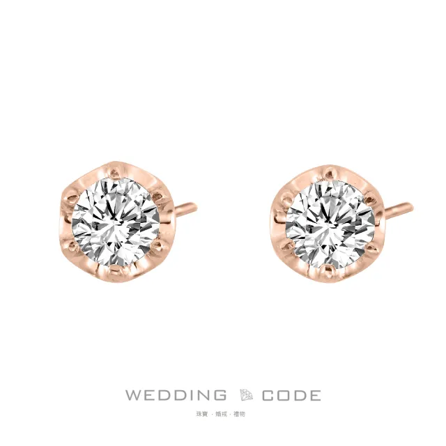 【WEDDING CODE】鉑金14K金 18分鑽石耳環 3120(天然鑽石 618 禮物)