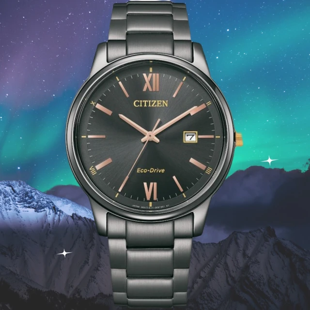 CITIZEN 星辰 PAIR 簡約光動能腕錶 40mm(BM6976-72E 防水100米)