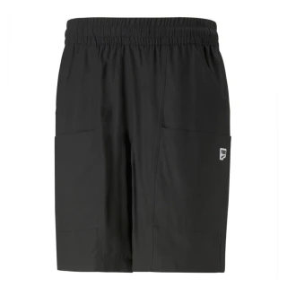 【PUMA】短褲 男 流行系列Downtown竹纖 8吋 運動短褲 寬鬆 休閒 黑色 歐規(53825301)