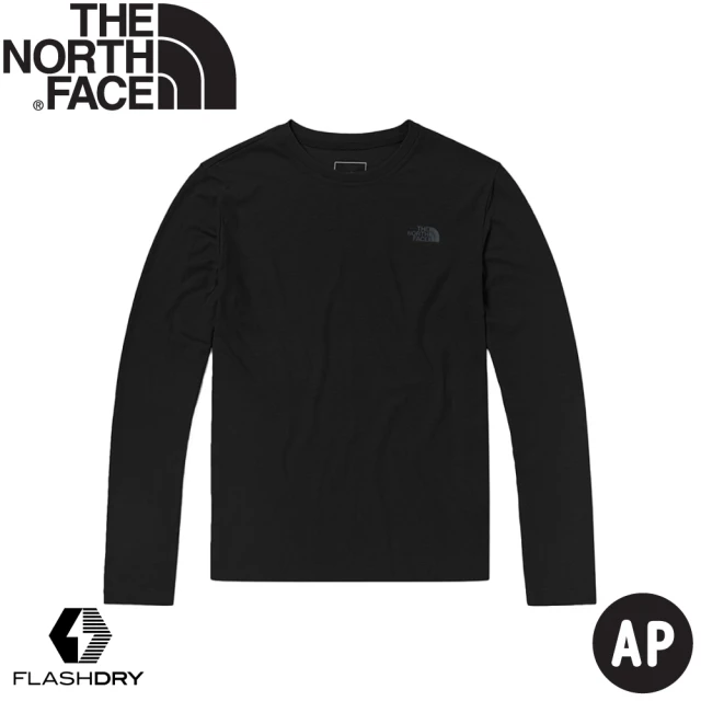 The North Face 女 排汗長袖T恤 AP《黑》5B12/排汗衣/大學T/棉T(悠遊山水)