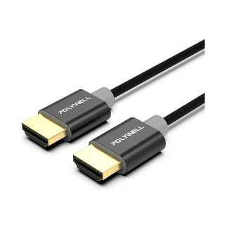【POLYWELL】HDMI 4K極細線 /黑色 /1M