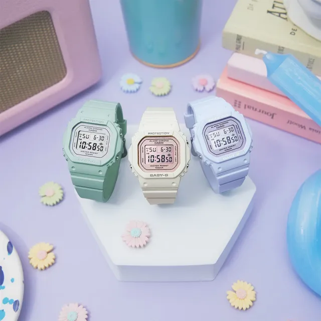 CASIO 卡西歐】BABY-G 春日色彩珠光面電子手錶-櫻花粉紅(BGD-565SC-4