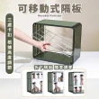 【HM旬木居家】兩入組 小款磁吸式全透明收納盒(公仔收納/包包收納/可拆隔板)