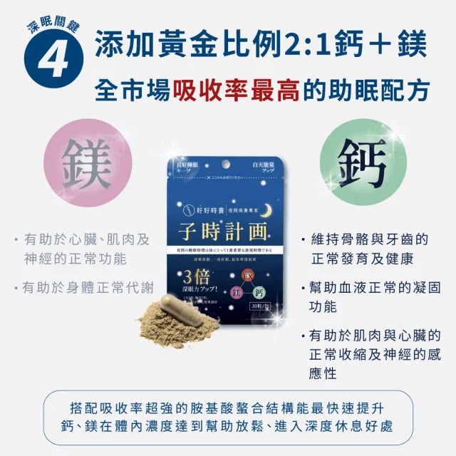 【好好時養 HohoCare】子時計畫｜晚安膠囊(30顆/包)