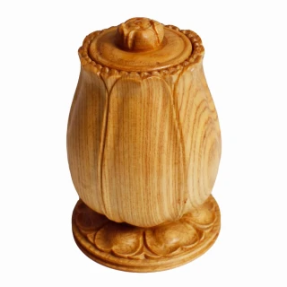 【荒木雕塑藝品】千年檜木手工雕刻蓮香寶杯(小)