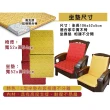 【凱蕾絲帝】加厚連體L型背坐墊6入木椅通用高支撐-100%台灣製造(如意紅)