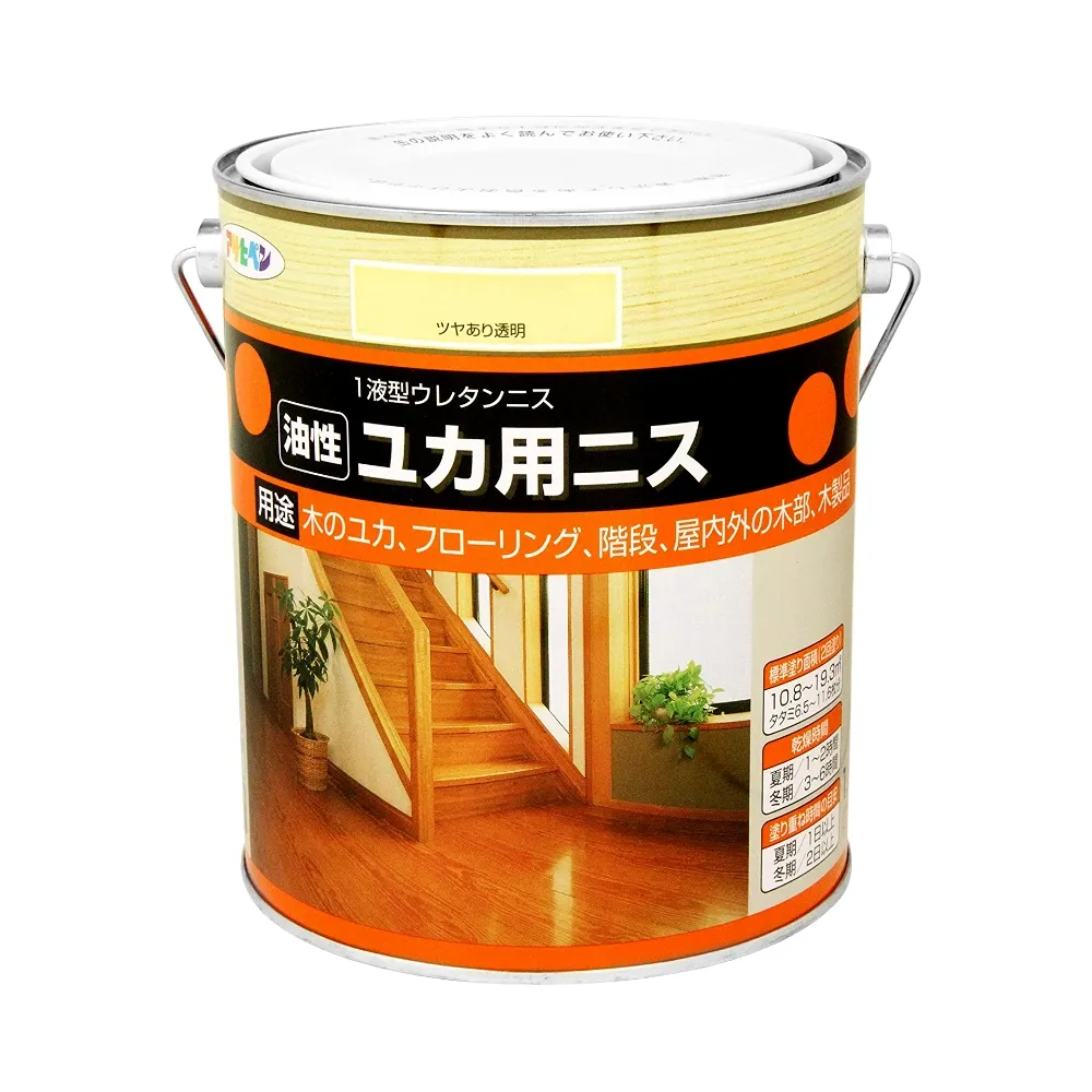 【日本Asahipen】木製地板/家具/樓梯/桌椅 耐磨清漆 0.7L(耐磨漆 木頭漆 木器漆 護木漆 透明漆 亮光漆)
