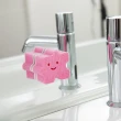 【日本AISEN】黏貼式小塊拼圖浴室洗臉台海綿刷(2包4入裝)