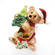 【三卡寶精品】歡樂聖誕節-小熊抱聖誕樹晶鑽(珠寶盒)