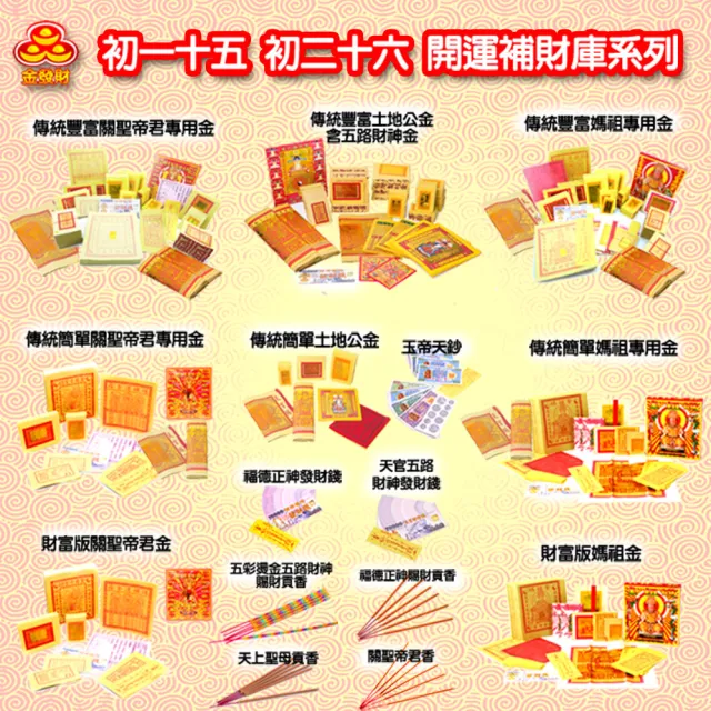 【金發財金紙】天上聖母經香-五入組(香品-賜財貢香系列)