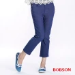 【BOBSON】女款高腰套染七分褲(藍197-53)