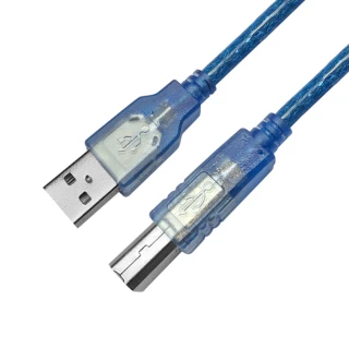 【Bravo-u】USB 2.0 傳真機印表機連接線/A公對B公(透藍1.5m- 2入)