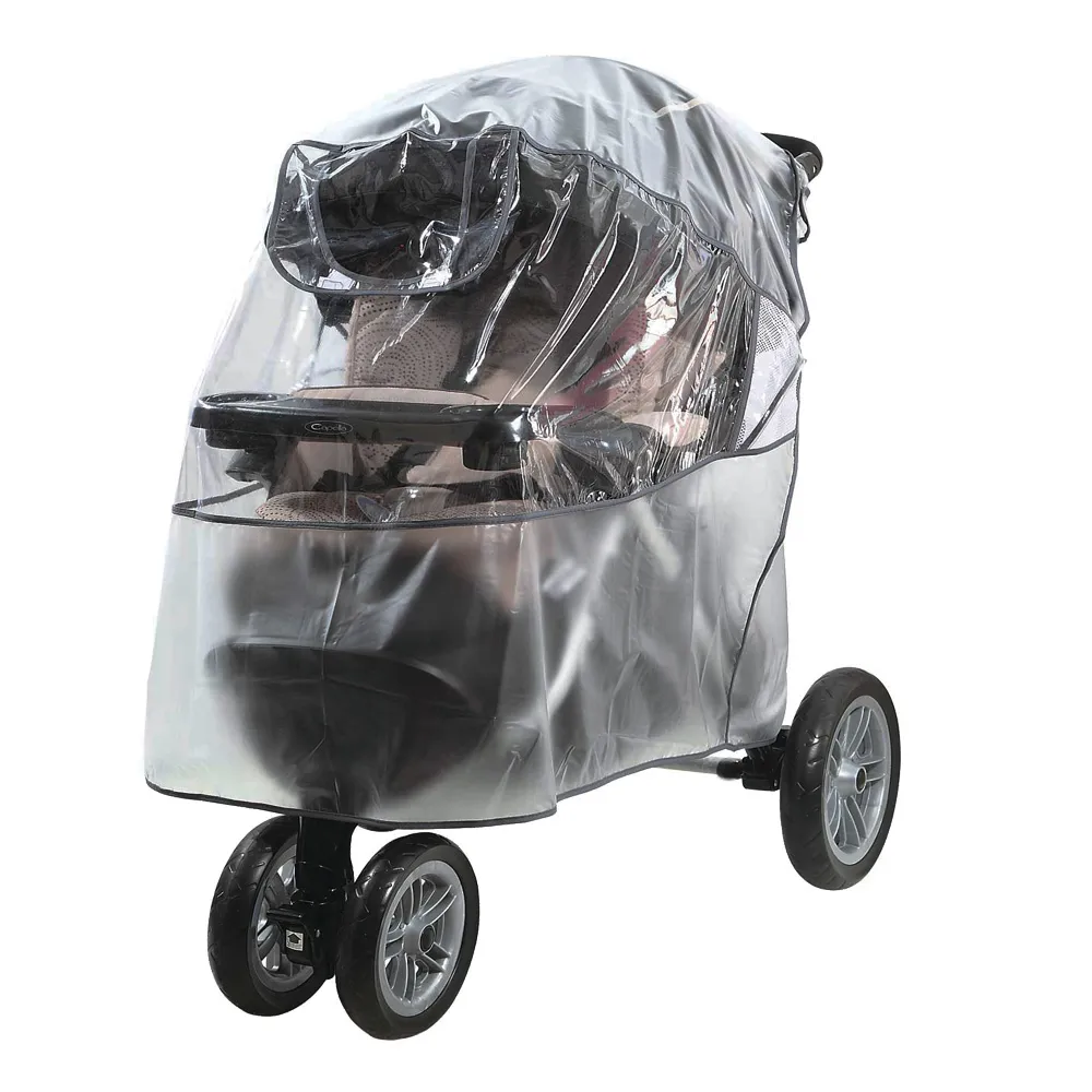 【ViVibaby】嬰兒手推車專用雨罩 XL 大型手推車適用推車(擋雨 透明罩 全罩 防風 防塵 防疫防雨罩)