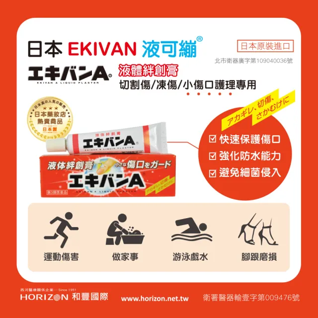 【日本EKIVAN】液可繃液體絆創膏 1條(10g/條)