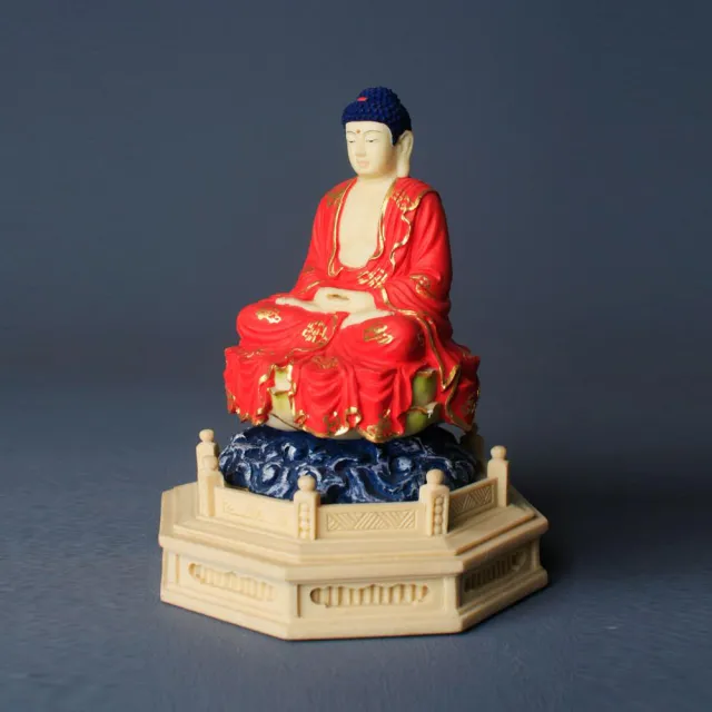 【MU LIFE 荒木雕塑藝品】FRP日式淡彩金釋迦佛(二)