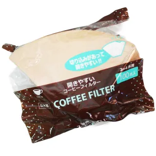 【日本製】咖啡濾紙-茶色-2-4杯用-100枚入-6包入(咖啡濾紙)