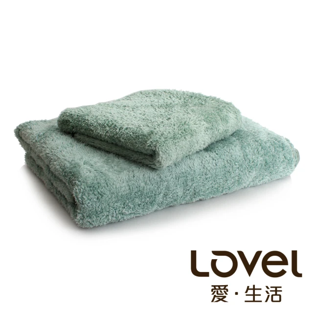 【Lovel】超強吸水輕柔微絲多層次開纖紗浴巾/毛巾2件組(共9色)