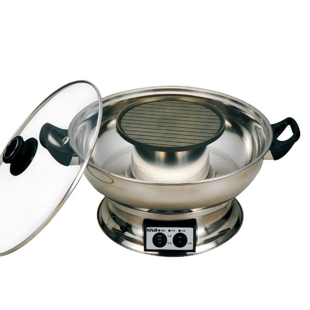 【KRIA可利亞】涮烤兩用圍爐鍋/電火鍋/料理鍋/調理鍋/火烤兩用爐/烤肉爐(KR-840)