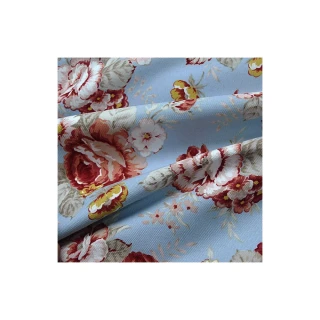 【M.B.H―玫瑰花園】純棉防潑水桌巾(藍140x230cm)