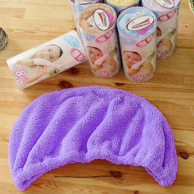 【米夢家居】台灣製造水乾乾SUMEASY開纖吸水紗-快乾護髮浴帽-粉+藍+紫(三入)
