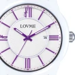 【LOVME】羅馬戀人陶瓷時尚腕錶-白x紫刻度(VC0291M-22-2N1)