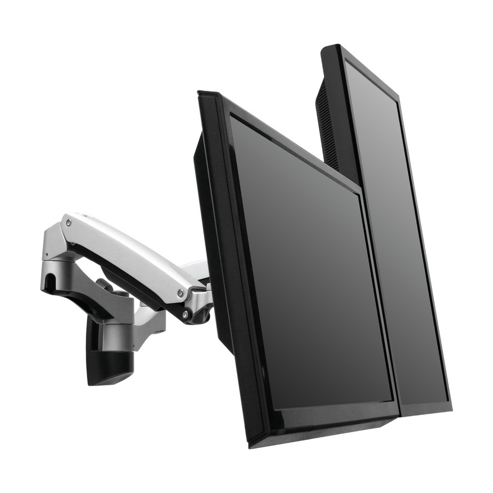 【HE】32吋以下LED/LCD鋁合金壁掛型互動式雙螢幕架(H40ATW)