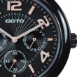 【GOTO】躍色純粹時尚陶瓷手錶-IP黑x玫瑰金刻度(GC6106M-33-341)
