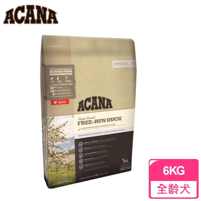 ACANA 挑嘴幼犬無穀配方6Kg放養雞肉+新鮮蔬果(WDJ