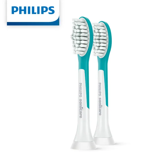 【Philips 飛利浦】Sonicare兒童專用大刷頭-兩支裝HX6042/63(4-7歲/ 7歲以上適用)