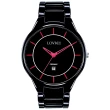 【LOVME】Concise陶瓷時尚腕錶-黑x紅刻度(VC0288M-33-351)