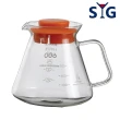 【SYG】精緻耐熱花茶咖啡壺BHG605R(紅蓋)