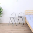 【E-Style】鋼管高背(木製椅座)折疊椅/吧台椅/吧檯椅/高腳椅/摺疊椅-素雅白色(4入/組)