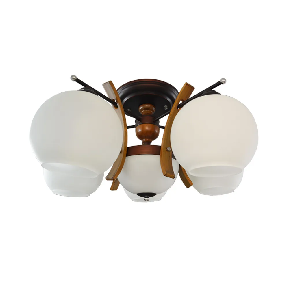 【華燈市】紅古銅球型5+2半吸頂燈(客廳燈/房間燈/餐廳燈)