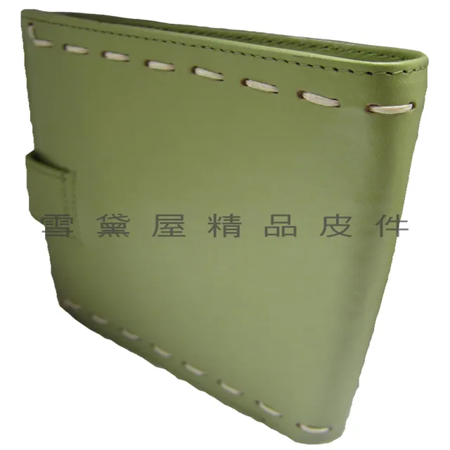 【SNOW.bagshop】雙11 中夾中性復古皮夾皮帶暗釦二折式主袋(100%進口牛皮革材質輕巧