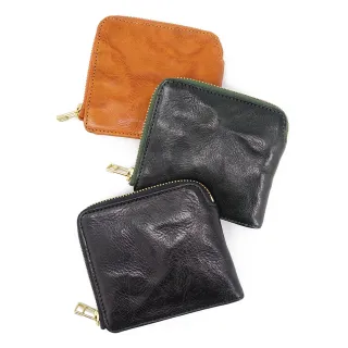 【LouiseC.】真皮包包  Tree House 植鞣革真牛皮個性拉鍊短夾-3色(LTQS4082)