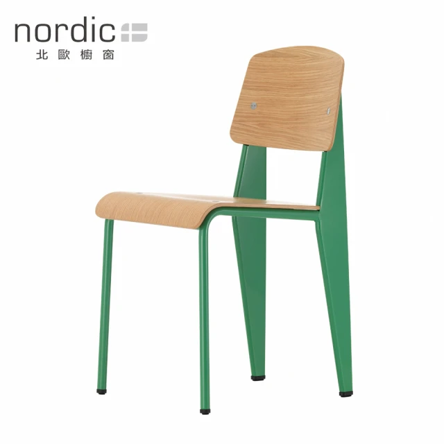 北歐櫥窗北歐櫥窗 Vitra Standard 標準單椅(淺橡木座面、春芽綠椅腳)