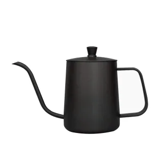 【生活良品】不鏽鋼咖啡手沖壺SNK-600B 鐵氟龍黑色 600ml(咖啡細口壺、咖啡細嘴壺、手沖咖啡、沖泡咖啡)