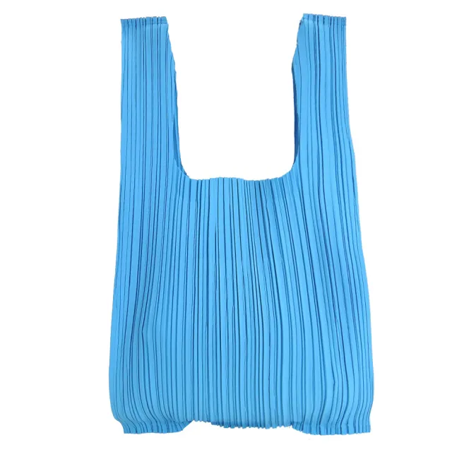 【ISSEY MIYAKE 三宅一生】PLEATS PLEASE 褶皺購物袋(海洋藍)