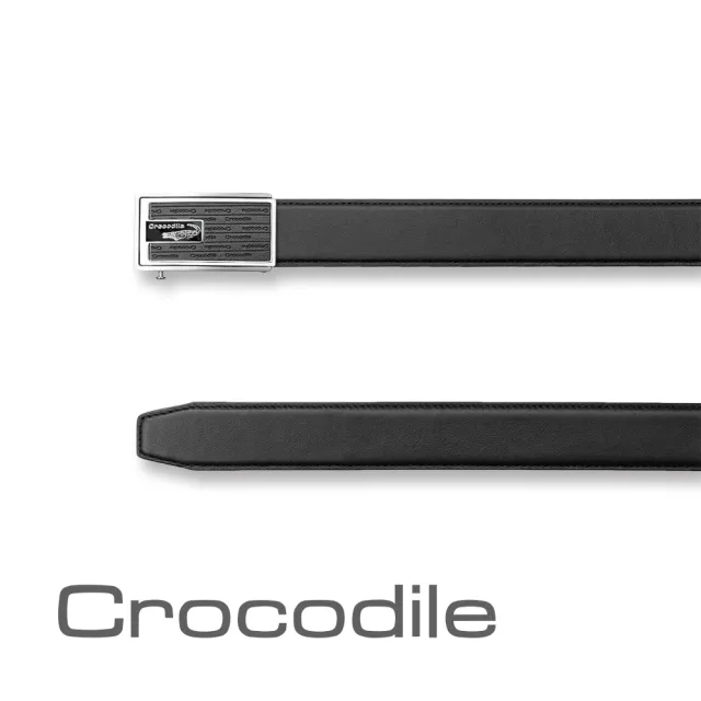 【Crocodile】雙11 鱷魚皮件 自動皮帶 真皮皮帶 紳士皮帶-32mm-0101-42009-01-黑色(真皮皮帶 男