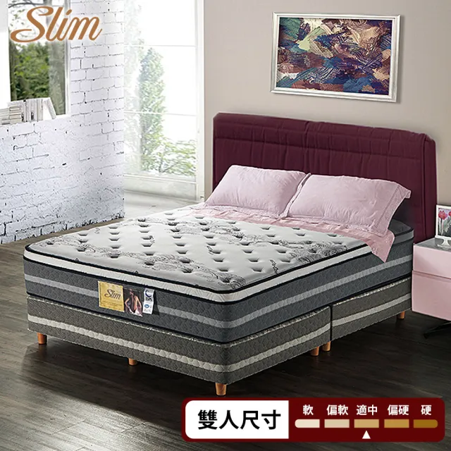 【SLIM 紓壓型】Coolfoam記憶膠涼感獨立筒床墊(雙人5尺)